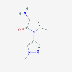 3-amino-5-methyl-1-(1-methyl-1H-pyrazol-4-yl)pyrrolidin-2-one