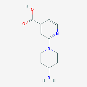 molecular formula C11H15N3O2 B1374459 2-(4-氨基哌啶-1-基)吡啶-4-羧酸 CAS No. 1247650-36-7