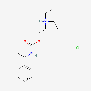 molecular formula C15H25ClN2O2 B13744593 2-(Diethylamino)ethyl (alpha-methylbenzyl)carbamate hydrochloride CAS No. 100836-54-2