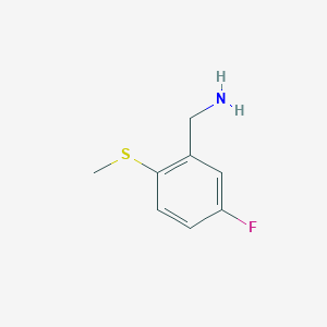 molecular formula C8H10FNS B1374464 [5-Fluoro-2-(methylsulfanyl)phenyl]methanamine CAS No. 1256727-03-3