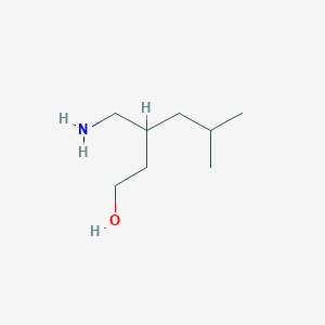 molecular formula C8H19NO B1374465 3-(Aminomethyl)-5-methylhexan-1-ol CAS No. 1354952-15-0
