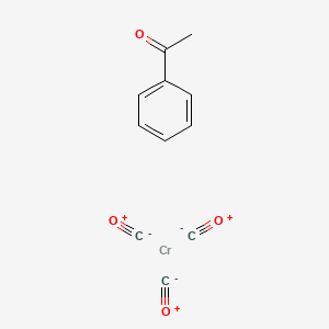 molecular formula C11H8CrO4 B13744651 Carbon monoxide;chromium;1-phenylethanone 