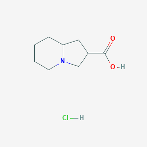 molecular formula C9H16ClNO2 B1374467 Octahydroindolizine-2-carboxylic acid hydrochloride CAS No. 1354962-73-4