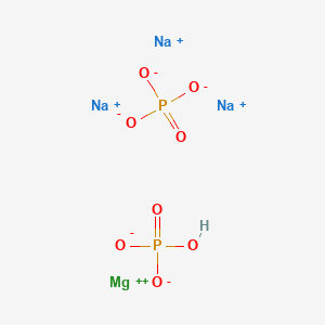 molecular formula HMgNa3O8P2 B13744690 magnesium;trisodium;hydrogen phosphate;phosphate CAS No. 64131-06-2