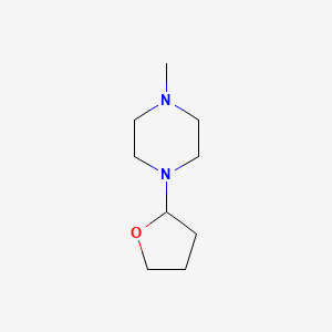 molecular formula C9H18N2O B13744709 1-Methyl-4-(oxolan-2-yl)piperazine CAS No. 357916-06-4