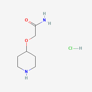 molecular formula C7H15ClN2O2 B1374471 2-(Piperidin-4-yloxy)acetamide hydrochloride CAS No. 1354949-81-7