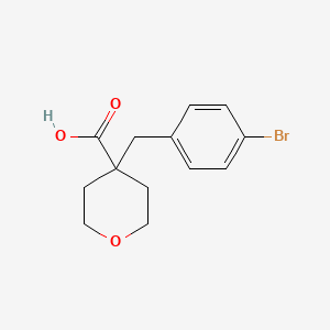 molecular formula C13H15BrO3 B1374473 4-[(4-Bromophenyl)methyl]oxane-4-carboxylic acid CAS No. 1338494-92-0