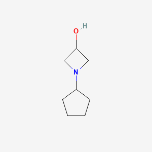 molecular formula C8H15NO B1374475 1-环戊基氮杂环丁烷-3-醇 CAS No. 1201582-92-4
