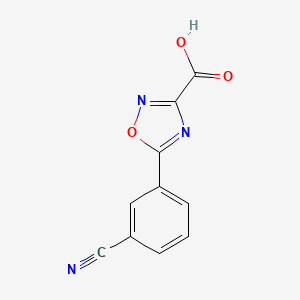 molecular formula C10H5N3O3 B1374476 5-(3-Cyanophenyl)-1,2,4-oxadiazole-3-carboxylic acid CAS No. 1342223-83-9