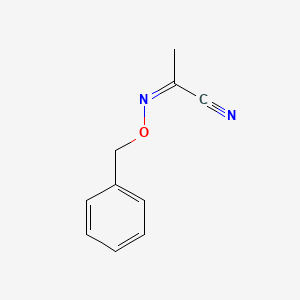 molecular formula C10H10N2O B13744849 Pyruvonitrile, O-benzyloxime CAS No. 10388-98-4