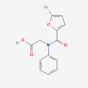 molecular formula C13H10BrNO4 B1374486 2-[1-(5-溴呋喃-2-基)-N-苯甲酰胺基]乙酸 CAS No. 1184056-88-9