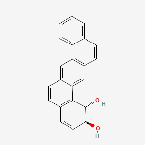 molecular formula C22H16O2 B13744864 trans-1,2-Dihydro-1,2-dihydroxydibenz(a,h)anthracene CAS No. 105453-62-1