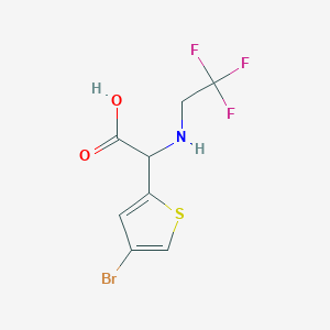 molecular formula C8H7BrF3NO2S B1374487 2-(4-Bromothiophen-2-yl)-2-[(2,2,2-trifluoroethyl)amino]acetic acid CAS No. 1250603-22-5