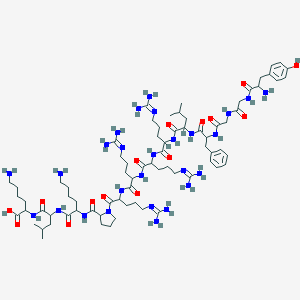 molecular formula C75H127N27O15 B137449 H-DL-Tyr-Gly-Gly-DL-Phe-DL-Leu-DL-Arg-DL-Arg-DL-Arg-DL-Arg-DL-Pro-DL-Lys-DL-Leu-DL-Lys-OH CAS No. 125357-12-2
