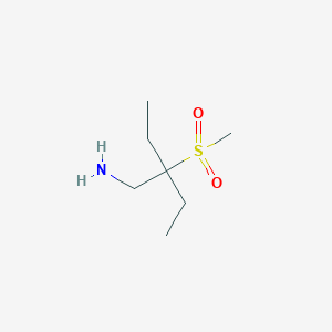 molecular formula C7H17NO2S B1374490 3-(Aminomethyl)-3-methanesulfonylpentane CAS No. 1250700-53-8