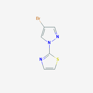 molecular formula C6H4BrN3S B1374496 2-(4-bromo-1H-pyrazol-1-yl)-1,3-thiazole CAS No. 1183201-85-5