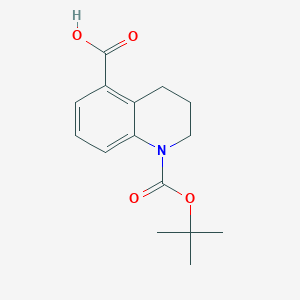 molecular formula C15H19NO4 B1374498 1-[(Tert-butoxy)carbonyl]-1,2,3,4-tetrahydroquinoline-5-carboxylic acid CAS No. 1179622-21-9