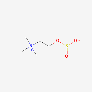 molecular formula C5H13NO3S B13745013 Ethanaminium, N,N,N-trimethyl-2-(sulfinooxy)-, inner salt CAS No. 32837-75-5