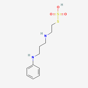 molecular formula C11H18N2O3S2 B13745037 [3-(2-Sulfosulfanylethylamino)propylamino]benzene CAS No. 23563-75-9