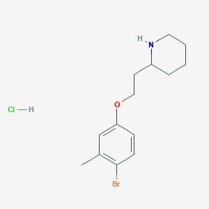 2-[2-(4-Bromo-3-methylphenoxy)ethyl]piperidine hydrochloride
