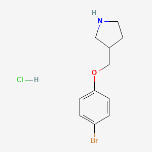 molecular formula C11H15BrClNO B1374506 3-((4-Bromophenoxy)methyl)pyrrolidine hydrochloride CAS No. 1219982-79-2