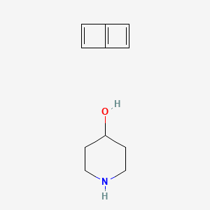 molecular formula C11H15NO B13745080 Bicyclo[2.2.0]hexa-1(4),2,5-triene;piperidin-4-ol 