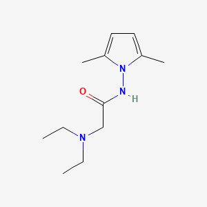 molecular formula C12H21N3O B13745099 2-(Diethylamino)-N-(2,5-dimethylpyrrol-1-yl)acetamide CAS No. 20627-19-4