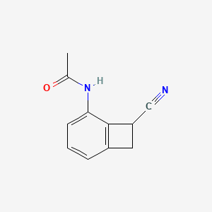 molecular formula C11H10N2O B13745114 n-(8-Cyanobicyclo[4.2.0]octa-1,3,5-trien-2-yl)-acetamide 