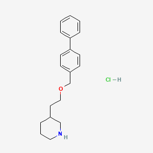 3-[2-([1,1'-Biphenyl]-4-ylmethoxy)ethyl]-piperidine hydrochloride