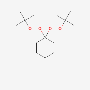 molecular formula C18H36O4 B13745149 Peroxide, [4-(1,1-dimethylethyl)cyclohexylidene]bis[(1,1-dimethylethyl) CAS No. 3007-19-0