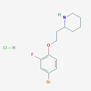 2-[2-(4-Bromo-2-fluorophenoxy)ethyl]piperidine hydrochloride