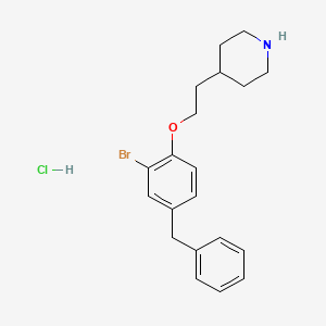 molecular formula C20H25BrClNO B1374520 4-[2-(4-Benzyl-2-bromophenoxy)ethyl]piperidine hydrochloride CAS No. 1219982-60-1