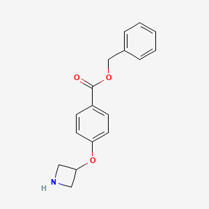 molecular formula C17H17NO3 B1374522 Benzyl 4-(azetidin-3-yloxy)benzoate CAS No. 1220038-81-2