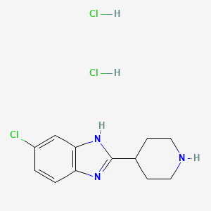 molecular formula C12H15Cl2N3 B1374530 6-Chloro-2-piperidin-4-yl-1h-benzimidazole dihydrochloride CAS No. 1241675-83-1