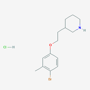 3-[2-(4-Bromo-3-methylphenoxy)ethyl]piperidine hydrochloride