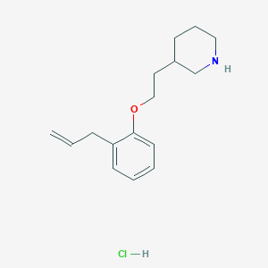 molecular formula C16H24ClNO B1374542 3-[2-(2-Allylphenoxy)ethyl]piperidine hydrochloride CAS No. 1220029-01-5