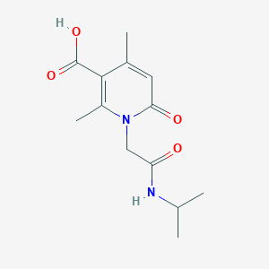 molecular formula C13H18N2O4 B1374545 2,4-Dimethyl-6-oxo-1-{[(propan-2-yl)carbamoyl]methyl}-1,6-dihydropyridine-3-carboxylic acid CAS No. 1281328-68-4