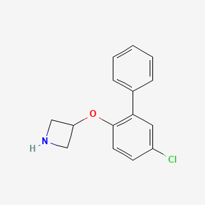 molecular formula C15H14ClNO B1374551 3-Azetidinyl 5-chloro[1,1'-biphenyl]-2-yl ether CAS No. 1219948-67-0