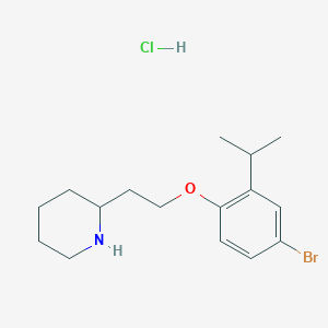 B1374552 2-[2-(4-Bromo-2-isopropylphenoxy)ethyl]piperidine hydrochloride CAS No. 1220027-44-0
