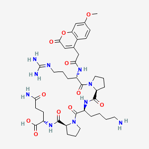 molecular formula C39H56N10O11 B13745537 Mca-Arg-Pro-Lys-Pro-Gln-OH 