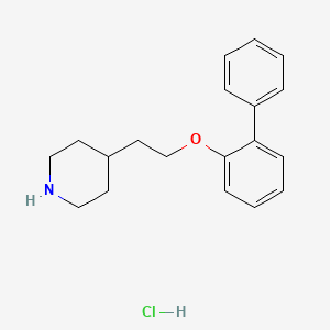 molecular formula C19H24ClNO B1374557 4-(2-([1,1'-Biphenyl]-2-yloxy)ethyl)piperidine hydrochloride CAS No. 1220037-07-9