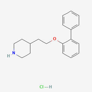 B1374557 4-[2-([1,1'-Biphenyl]-2-yloxy)ethyl]piperidine hydrochloride CAS No. 1220037-07-9