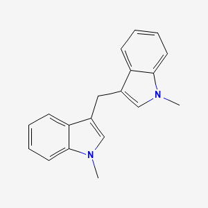 molecular formula C19H18N2 B13745586 1,1'-Dimethyl-3,3'methylenedi-indole 