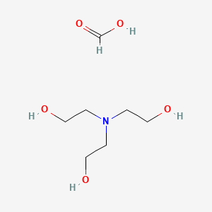 molecular formula C6H15NO3.CH2O2<br>C7H17NO5 B13745594 2,2',2''-Nitrilotrisethanol formate CAS No. 24794-58-9
