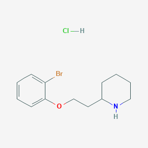 molecular formula C13H19BrClNO B1374560 2-[2-(2-Bromophenoxy)ethyl]piperidine hydrochloride CAS No. 1219972-05-0