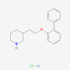 molecular formula C19H24ClNO B1374561 3-(2-([1,1'-Biphenyl]-2-yloxy)ethyl)piperidine hydrochloride CAS No. 1220019-44-2