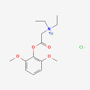 molecular formula C14H22ClNO4 B13745667 [2-(2,6-Dimethoxyphenoxy)-2-oxoethyl]-diethylazanium chloride CAS No. 2085-85-0