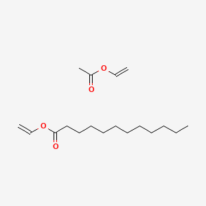 molecular formula C18H32O4 B13745670 Ethenyl acetate;ethenyl dodecanoate CAS No. 26354-30-3