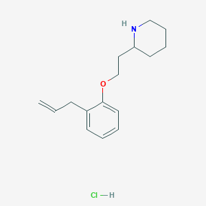 molecular formula C16H24ClNO B1374571 2-[2-(2-烯丙基苯氧基)乙基]哌啶盐酸盐 CAS No. 1219960-94-7