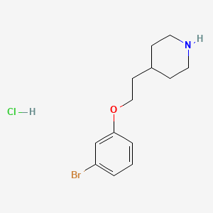 molecular formula C13H19BrClNO B1374573 4-[2-(3-溴苯氧基)乙基]哌啶盐酸盐 CAS No. 1220031-82-2